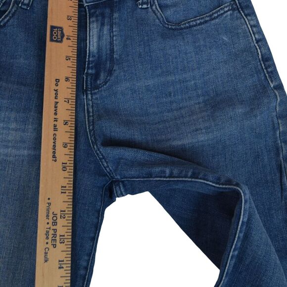 Old Navy Dark Wash Wide Cropped Released Hem Leg Jeans Size 2 - Picture 9 of 9